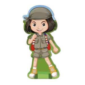 Adventure Kids Hiker 1 Freestanding Coroplast Art