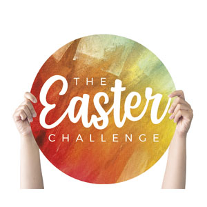 The Easter Challenge Circle Handheld Signs