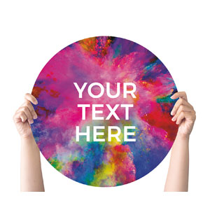 Back to Church Easter Your Text Circle Handheld Signs