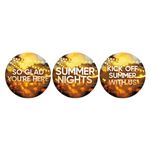 Summer Nights Set Circle Handheld Signs