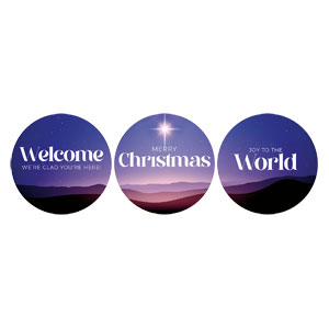 Advent Celebrate the Season Set Circle Handheld Signs