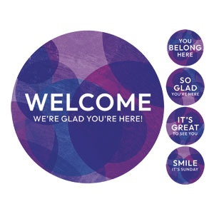 Find Your Community Greeter Set Circle Handheld Signs