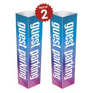 Bright Gradient Guest Parking Column Signs