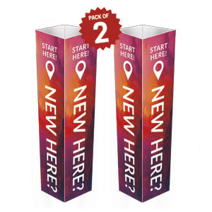 Vibrant Paint New Here Column Signs