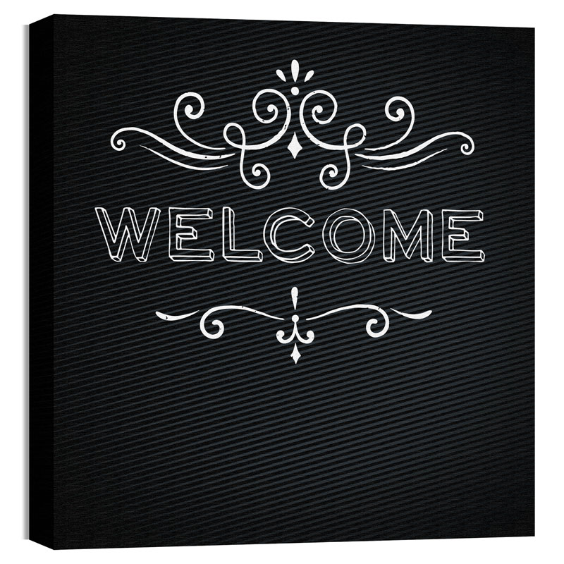 Chalk Welcome Canvas Print - Church Wall Art - Outreach Marketing