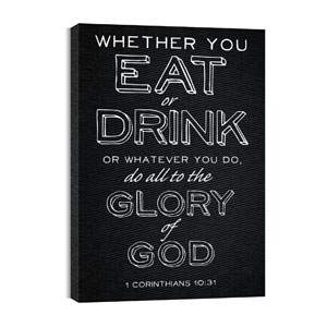 Chalk 1 Cor 10:31 24in x 36in Canvas Prints