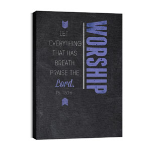 Slate Worship Ps 150 24in x 36in Canvas Prints