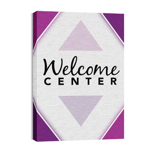 Welcome Diamond Purple 24in x 36in Canvas Prints