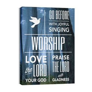 Phrases Worship 24in x 36in Canvas Prints