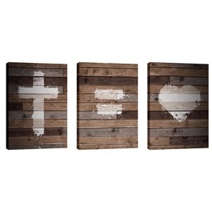 Cross Equals Love 24in x 36in Canvas Prints