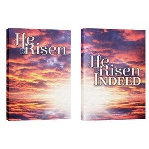 Risen Indeed Pair 24in x 36in Canvas Prints
