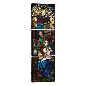 Christmas Stained Glass 24 x 24 Canvas Prints