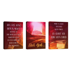 But God Triptych 24in x 36in Canvas Prints