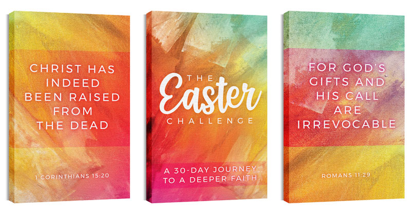 The Easter Challenge Triptych Canvas Print - Church Wall Art - Outreach ...