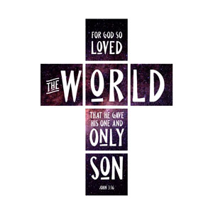 Mod God So Loved Cross Set 24 x 24 Canvas Prints