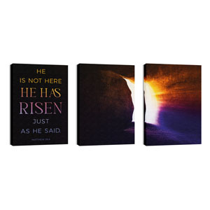 Easter Open Tomb Triptych 24in x 36in Canvas Prints