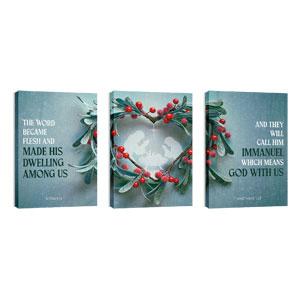 Blessings of Christmas Triptych 24in x 36in Canvas Prints