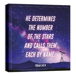Galactic Explorers Psalm 147:4 36 x 36 Canvas Prints