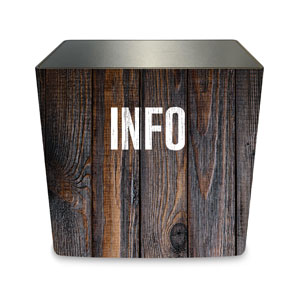 Dark Wood Info Counter Sleeve Large Rectangle