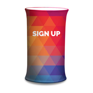 Geometric Bold Sign Up Counter Sleeves Small Oval
