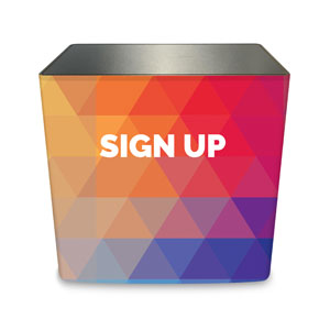 Geometric Bold Sign Up Counter Sleeve Large Rectangle
