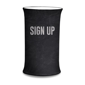 Slate Sign Up Counter Sleeves Small Oval