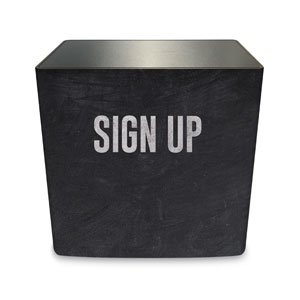 Slate Sign Up Counter Sleeve Large Rectangle