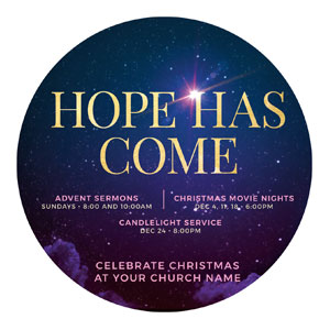 Hope Has Come Sky Circle InviteCards 