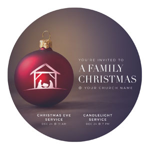 You're Invited Family Christmas Circle InviteCards 