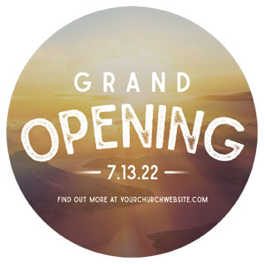 Grand Opening Landscape Circle InviteCards 