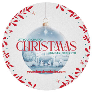CMU Ornament Christmas Nativity Circle InviteCards 