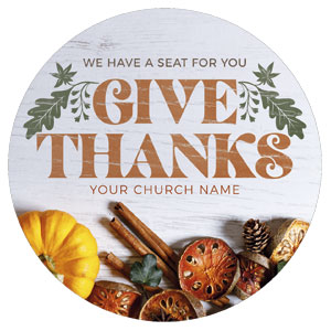 Give Thanks Seat For You Circle InviteCards 