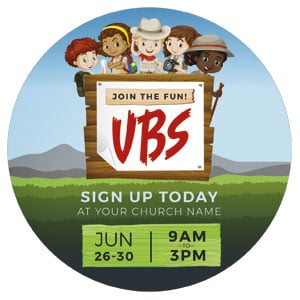Adventure Kids VBS Circle InviteCards 