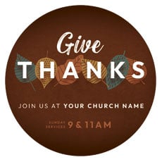 Give Thanks Fall Leaves 