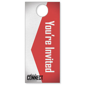 Place to Connect Red DoorHangers