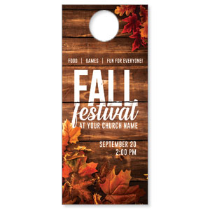 Rustic Fall Festival DoorHangers