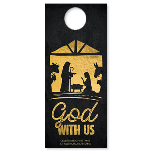 God With Us Gold DoorHangers