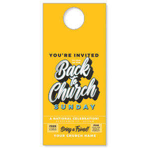 Back to Church Sunday Celebration DoorHangers