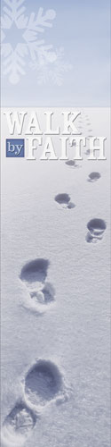 Banners, Winter - General, Footsteps Winter, 2' x 8'