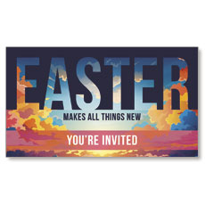 Easter Colorful Clouds Invite 