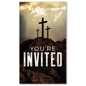 Hope Is Alive Crosses Invite 2" x 3.5" Flat Invite