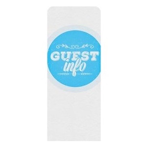 Guest Circles Info Blue 2'7" x 6'7" Sleeve Banners