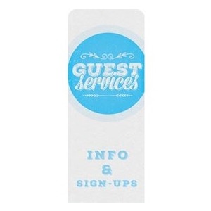 Guest Circles Services Blue 2'7" x 6'7" Sleeve Banners