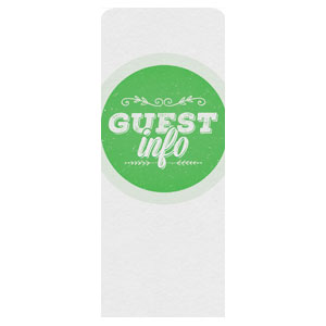 Guest Circles Info Green 2'7" x 6'7" Sleeve Banners
