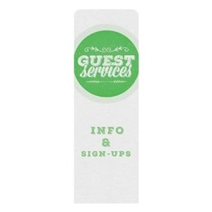 Guest Circles Services Green  2' x 6' Sleeve Banner