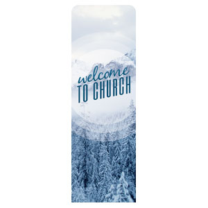 Season Welcome Snow 2' x 6' Sleeve Banner