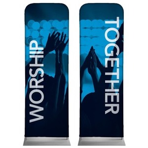 Worship Together Pair  2' x 6' Sleeve Banner