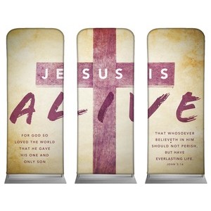Alive Triptych  2'7" x 6'7" Sleeve Banners