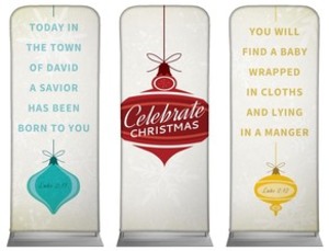 Retro Ornaments 2'7" x 6'7" Sleeve Banners