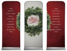 Merry Christmas Wreath Triptych 